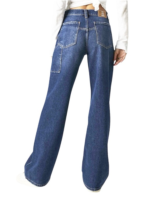 Free People Denim - Free People We the Free Tinsley High Waist Straight Cargo Denim Jeans Size 26